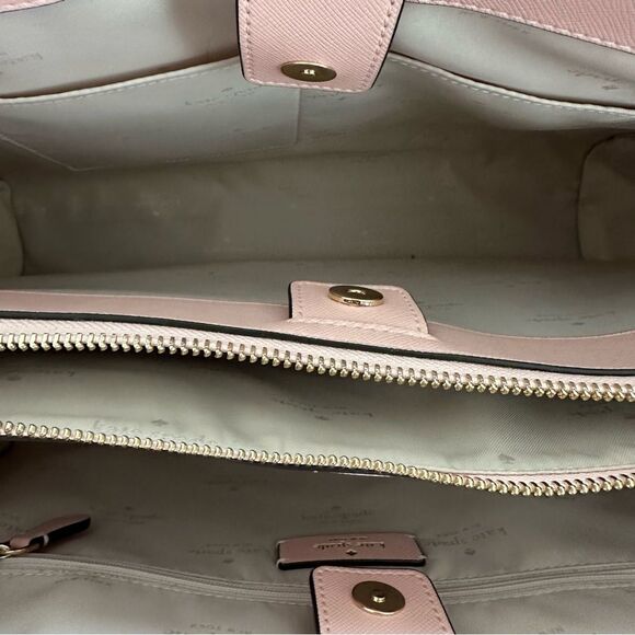 Kate Spade Madison Saffiano East West Leather Laptop Tote bag Pink and wallet - Picture 8 of 11
